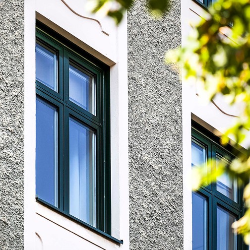 Utåtgående trä/aluminium fönster 4-luft flaggfönster