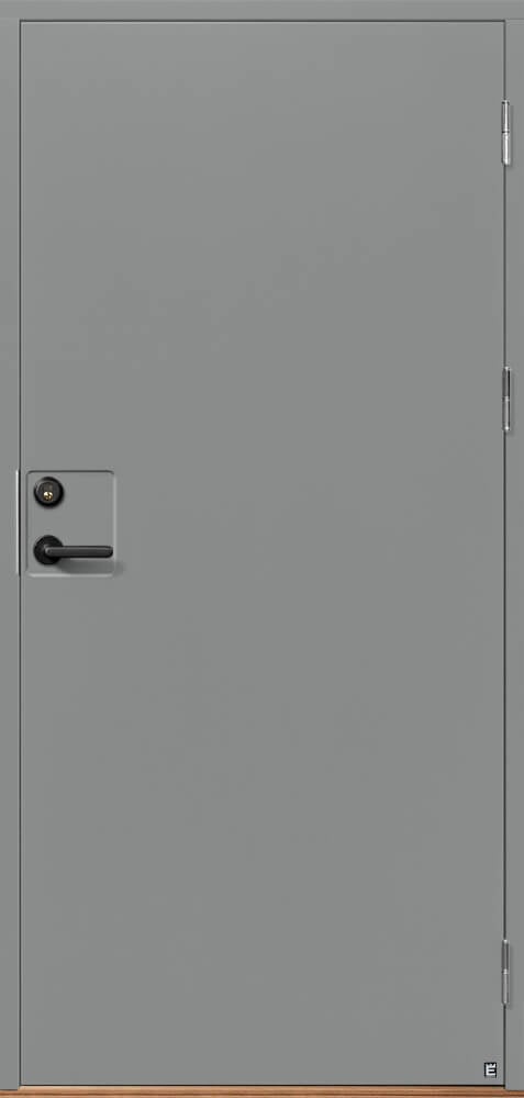 Ekstrands exterior door Plain 109, addition: Coloured medium grey