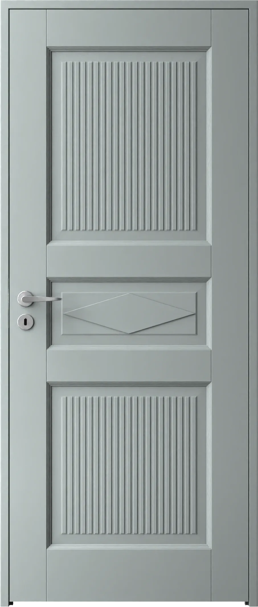Interior door EX/3F Decor 1800, optional: hidden hinges, PS frame, color: NCS S 3010-B70G