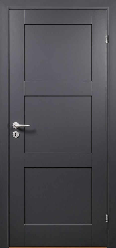 Ekstrand's interior door Form FO/3F, Options: color RAL 7043, E-frame