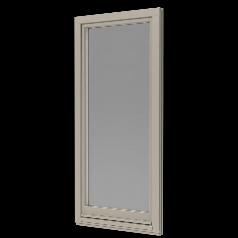 Inward-opening wooden window door with straight profile, Optional: color RAL 7032
