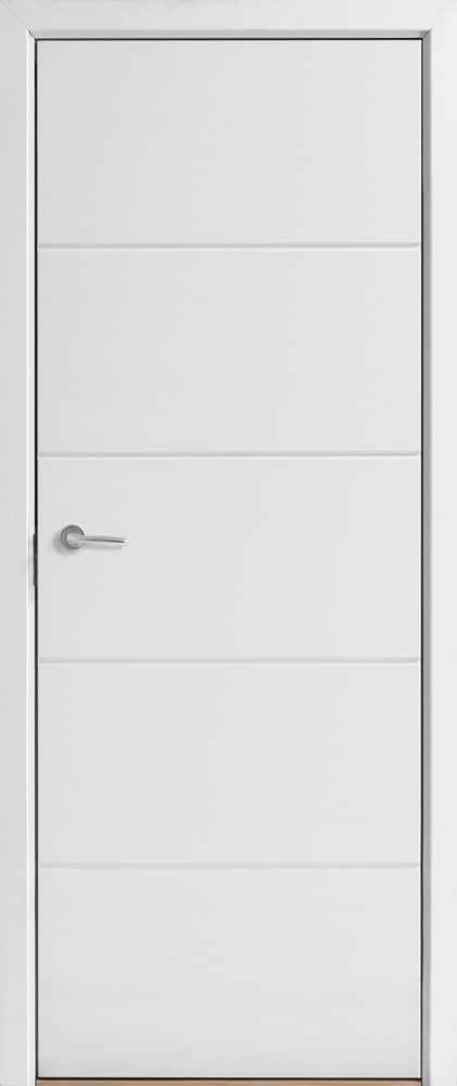 Ekstrand's interior door Deco Soft DS/5, Options: hidden hinges, not recessed for key plate, E-frame