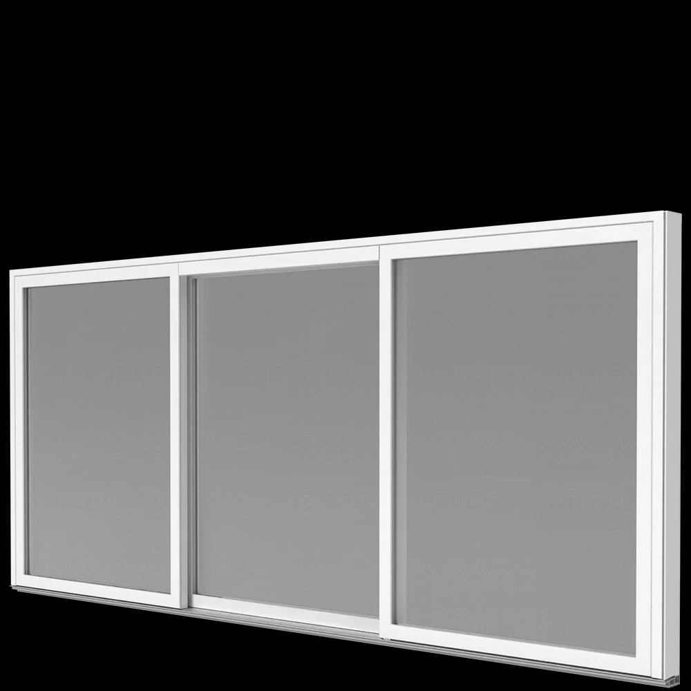 Sliding window Patio HS wood/aluminum 3-air fixed/sliding/fixed