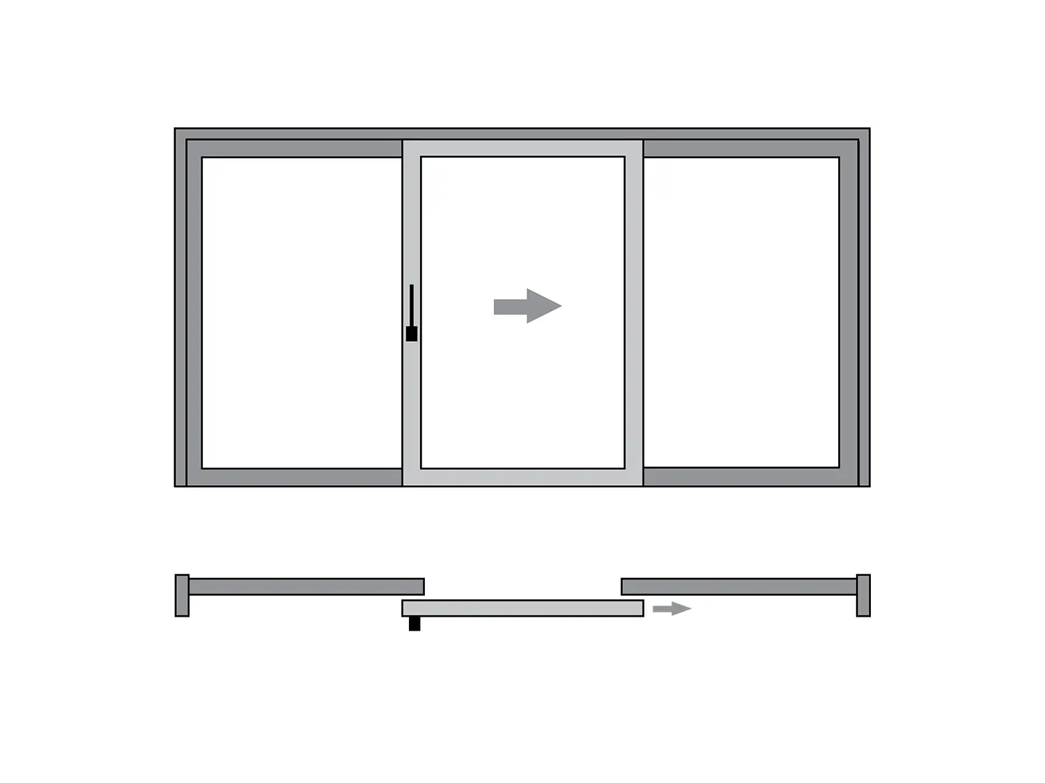 Patio HS 3 luft fast/skjut/fast