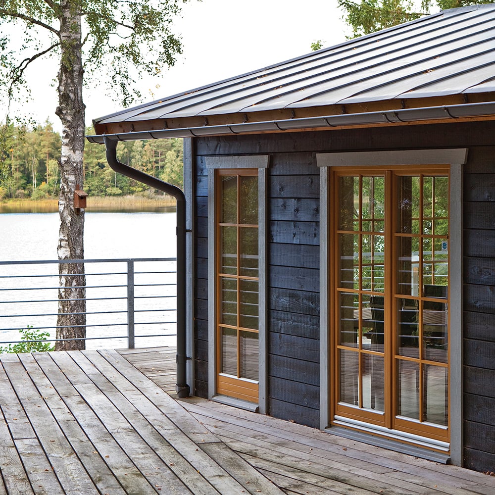 Inward-opening French doors in solid oak with removable astragals SP3:1