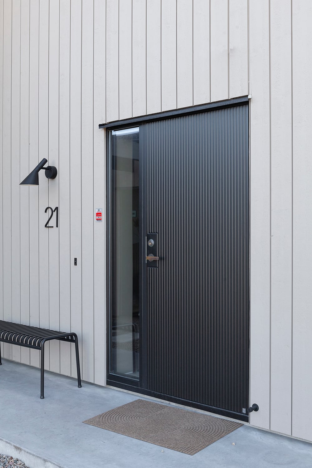 Front door Arild 115S, optional: Sidelight, color black 9005, hidden hinges