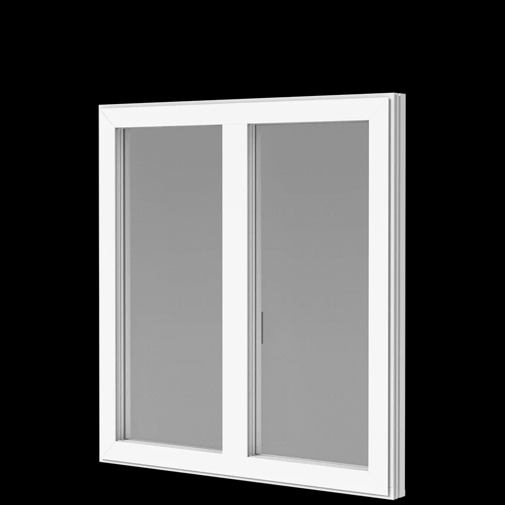 Inward-opening aluminum window Panorama wood/aluminum 2-sash