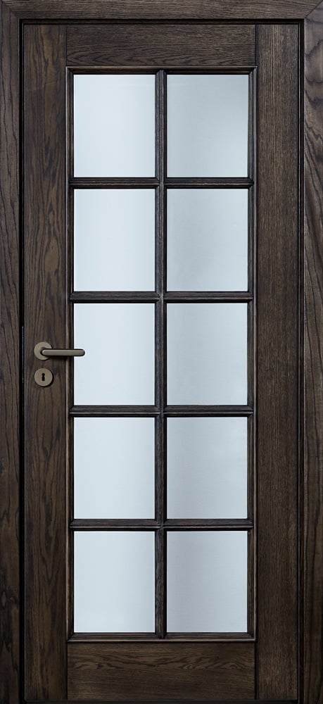 Ekstrand's interior door EX/1F-SP10, Options: hidden hinges, oil black 3169, E-frame