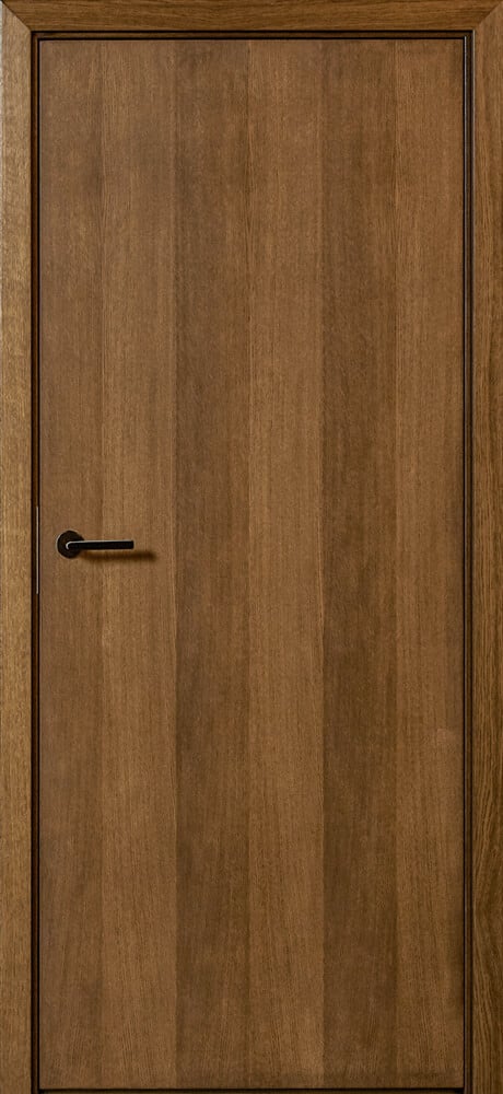 Ekstrand's interior door Slät Ek S "Standard Cut" Vertical, Options: oil antique oak 3168, hidden hinges, not recessed for key plate, E-frame