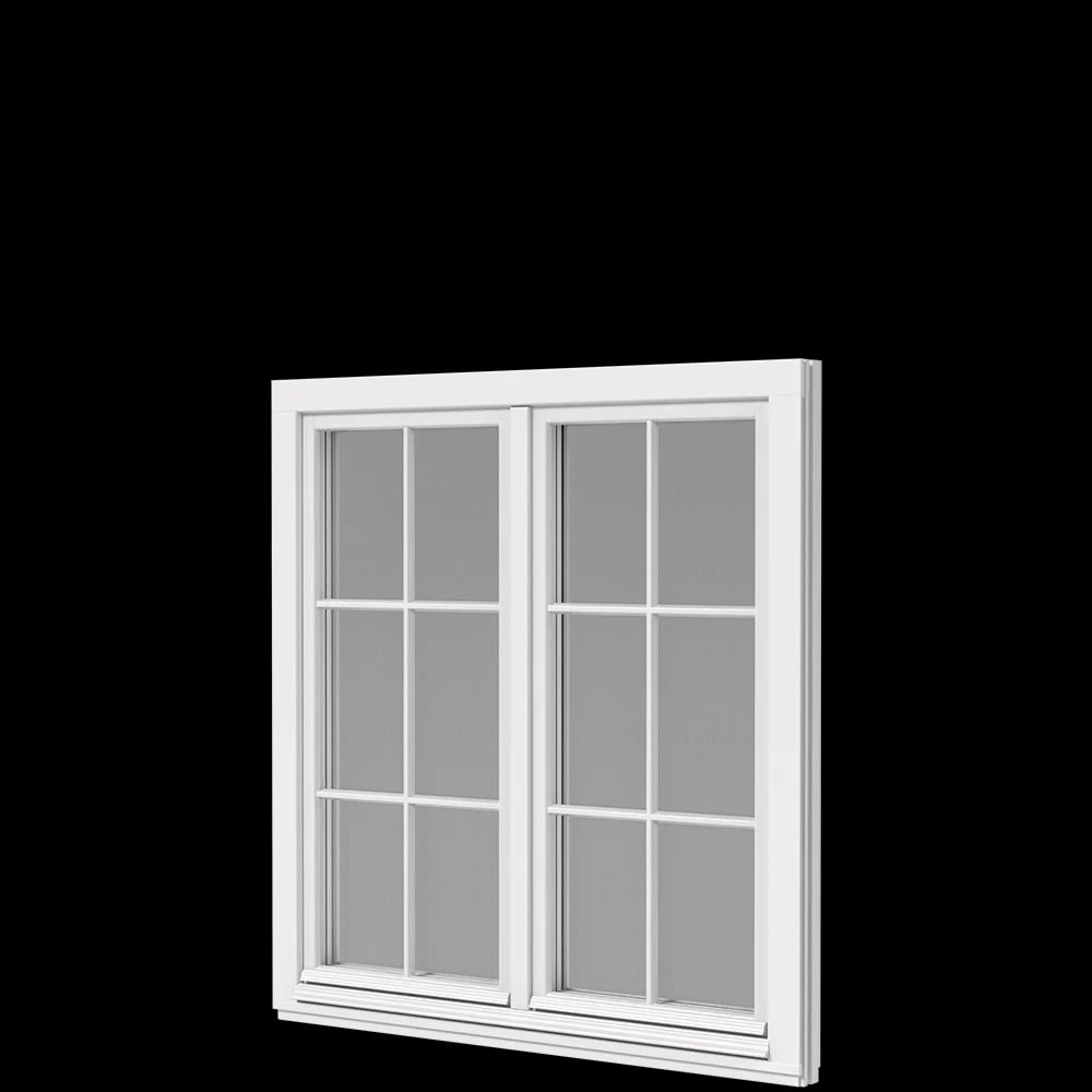 Inward-opening wooden window profile Kultur 2-sash, Optional: astragals WSP2:1