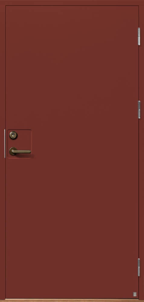 Ekstrands front door Plain 109, option: Colour Swedish red