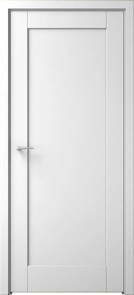 Ekstrand's interior door Form FO/1F, Options: Adapted for plugin without key plate, hidden hinges, E-frame