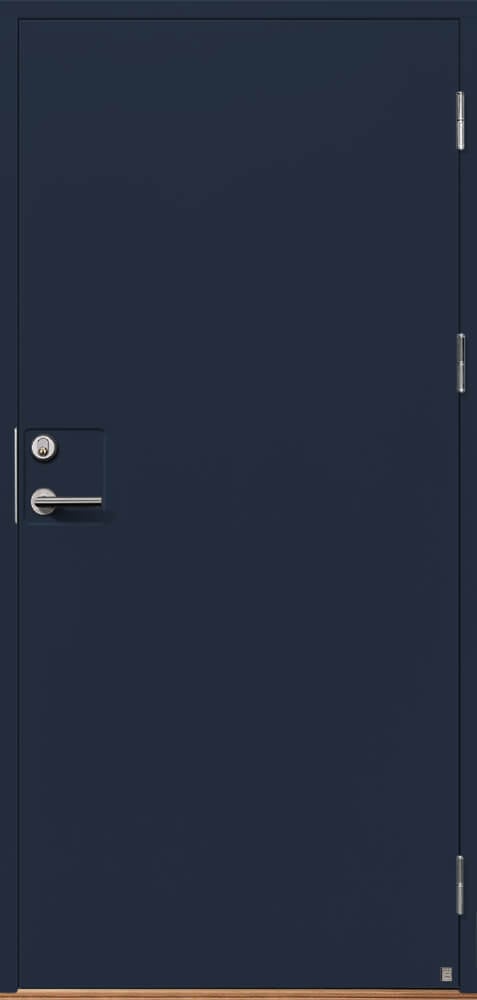 Ekstrands exterior door Plain 109, option: Colour Blue umber
