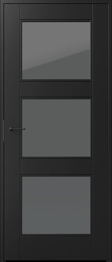 Interior door Form FO/3F 3xLA, Option: Adapted for plugin without key plate, hidden hinges, color RAL 7021