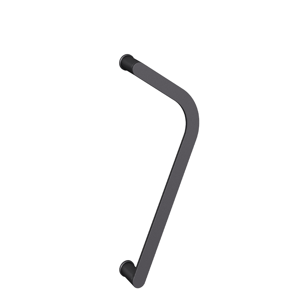 Pull handle FSB 6552 Blasted aluminum 0810 black anodised 450mm
