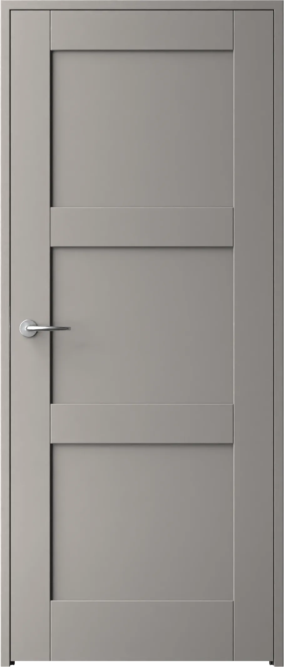 Interior door FO-3F, optional: concealed hinges, without key plate, PS frame, color: medium gray