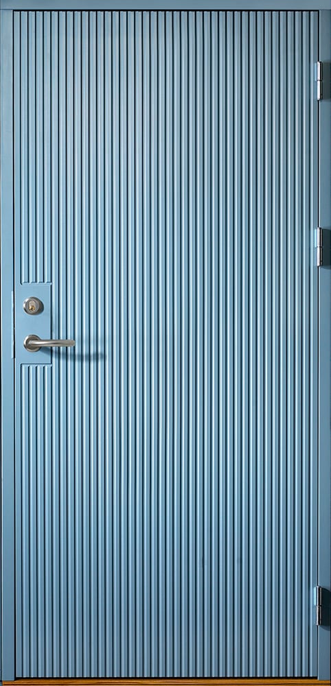 Ekstrands exterior door Arild 115S, Options: colour light blue 4402