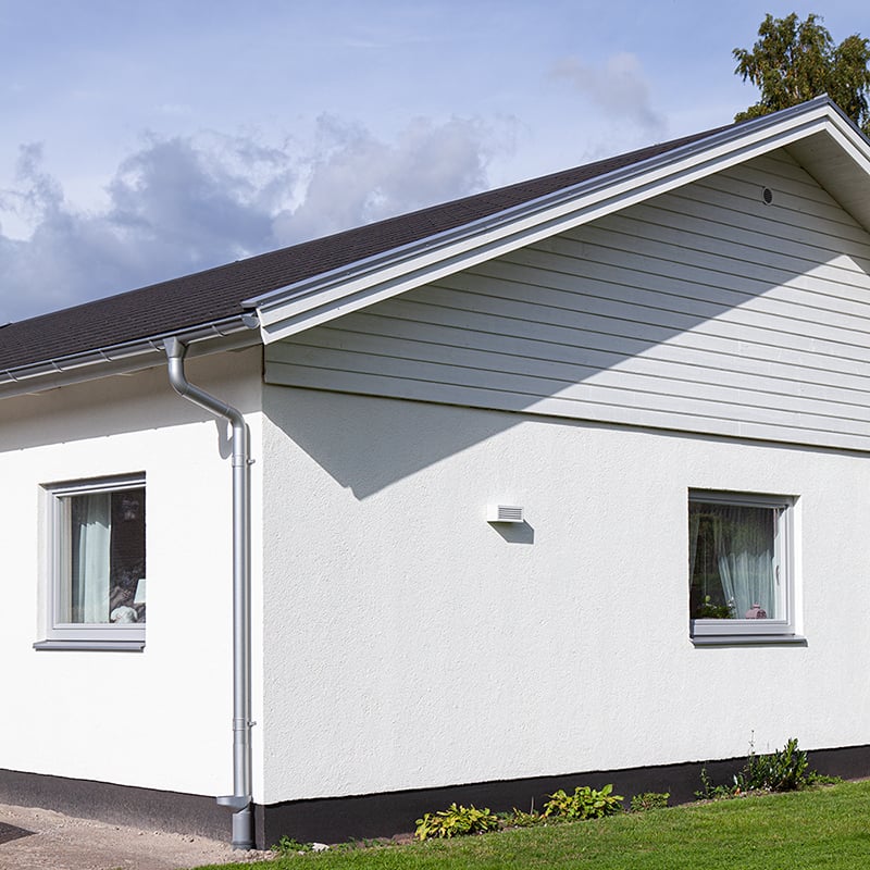 Inwards opening window wood/aluminium light grey