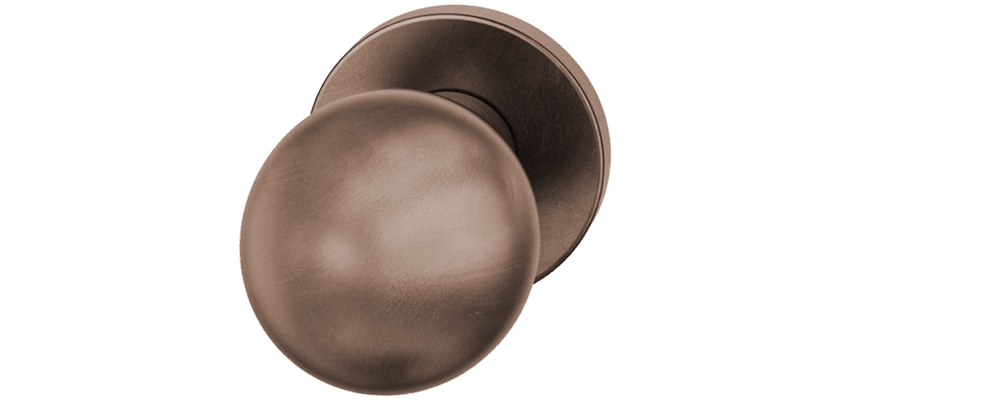 Knopphandtag FSB 0802 Brons 7625 mörk patinerad vaxad för inner- & ytterdörrar