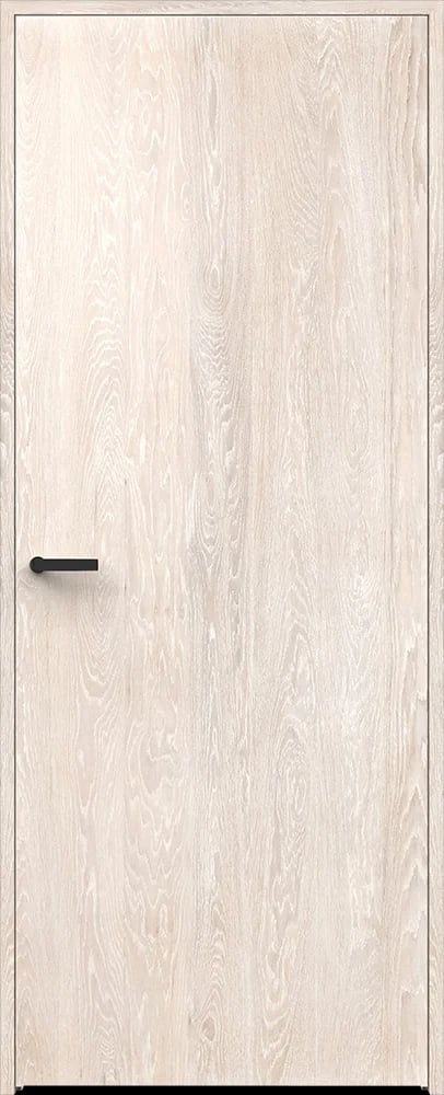Ekstrands interior door Slät Ek S "Architect cut", Options: oil 3186 white, plug-in handle without escutcheon, PS-frame