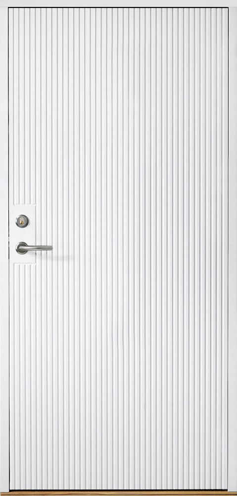 Ekstrands exterior door Arild 115S white, Options: hidden hinges