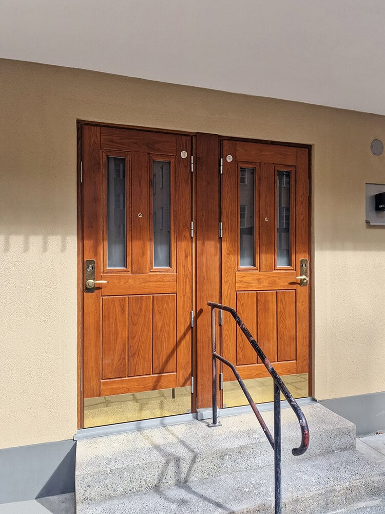 Entrance doors in oak with oil 428