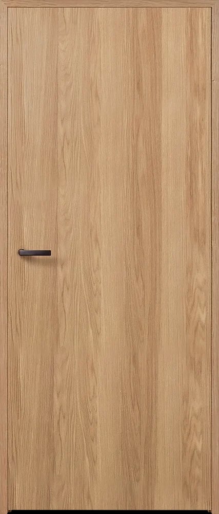 Interior door Smooth Oak S "Architect Cut" vertical, Optional: Lacquer 433 natural matt, concealed hinges, HOPPE mini rosette, PS frame