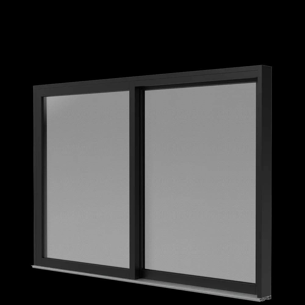 Sliding window Patio HS wood  0.5 - 2-sash fixed/sliding, Optional: color black RAL 9005