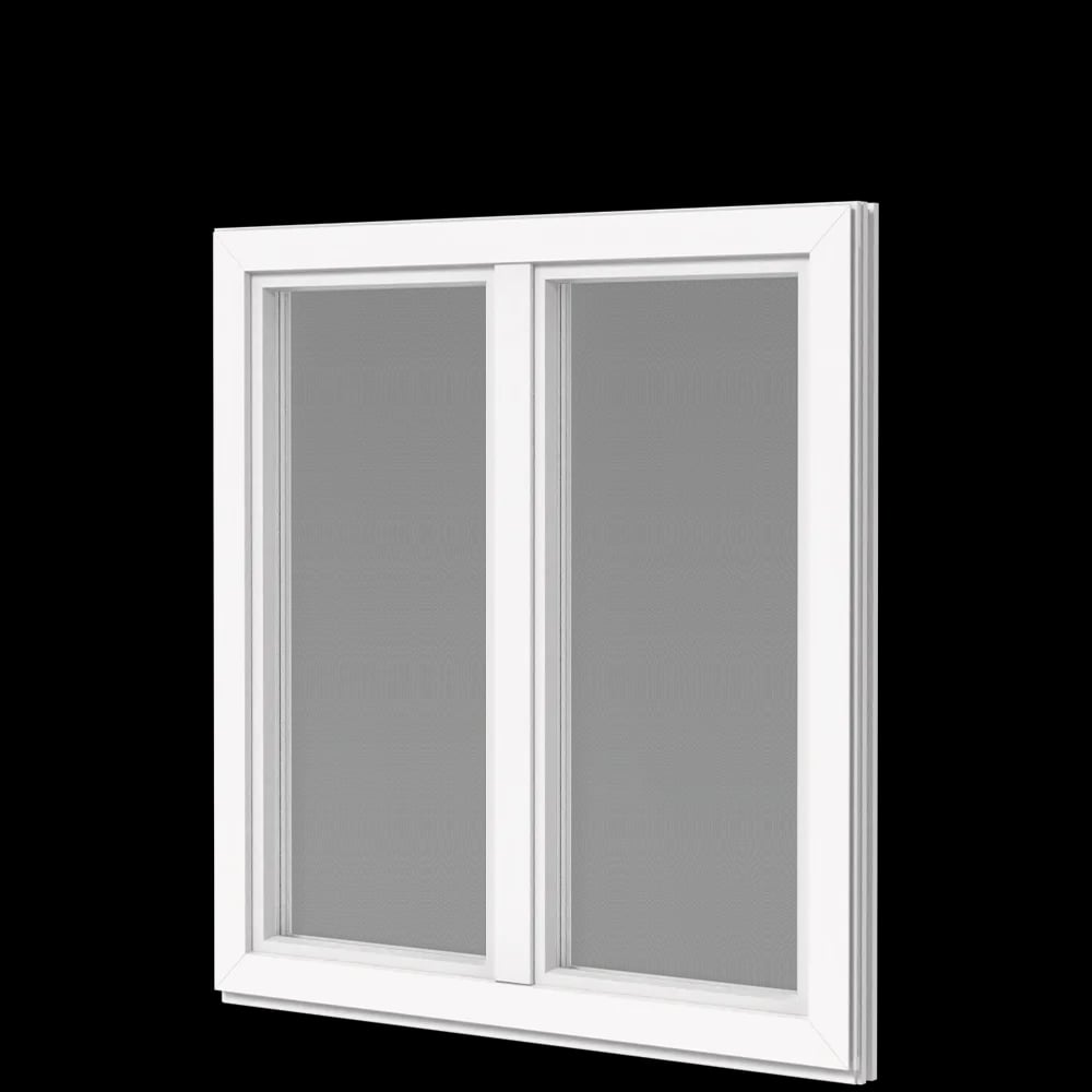 Inward-opening windows in wood/aluminum 2-sash