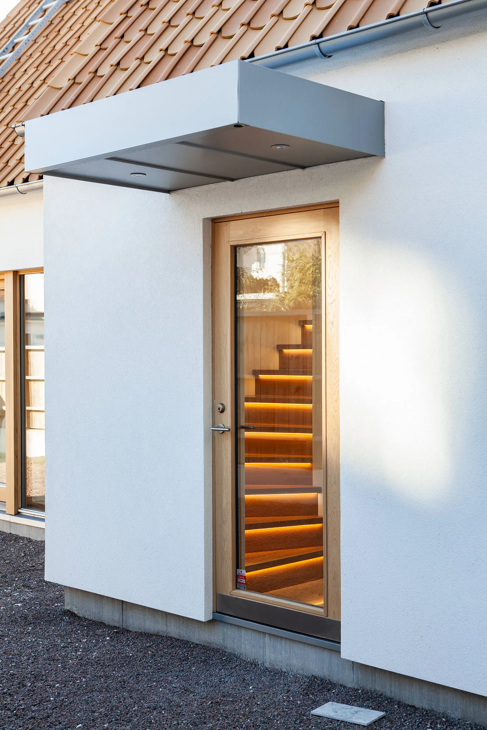 Exterior door Slät GXXL in oak, Matt Natural lacquer