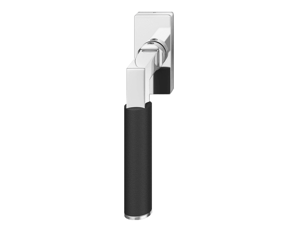 Window handle FSB 1102 stainless steel / black 6580
