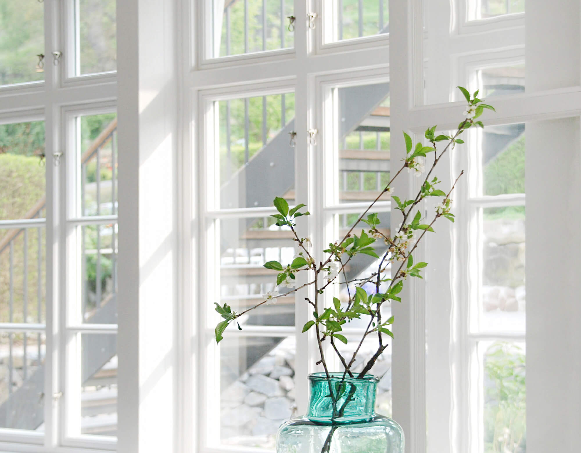 Wooden windows with bars from Ekstrands