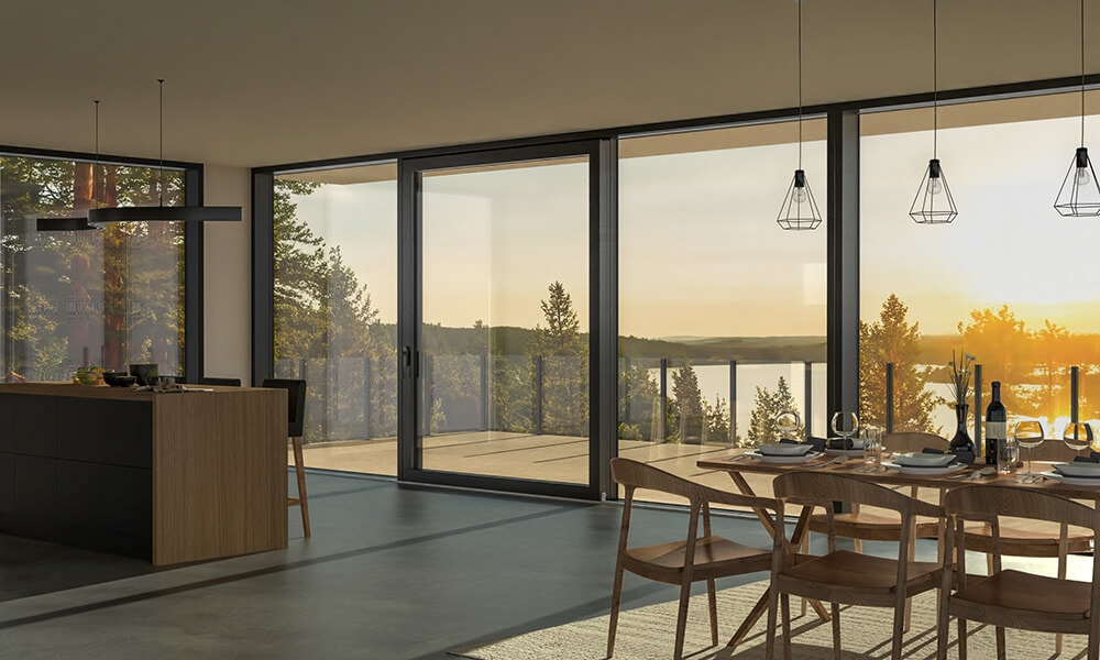 Ekstrands sliding window Patio Panorama 3 Air fixed/sliding/fixed