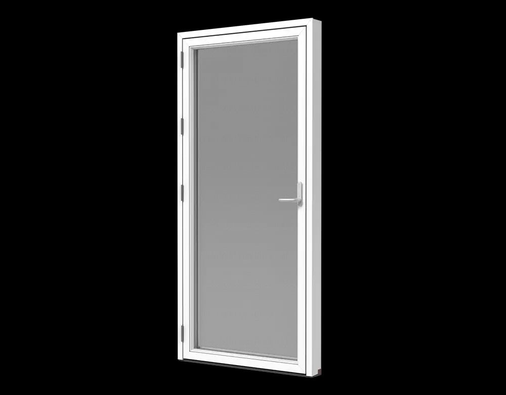 Outward-opening French window door wood/aluminum Modern