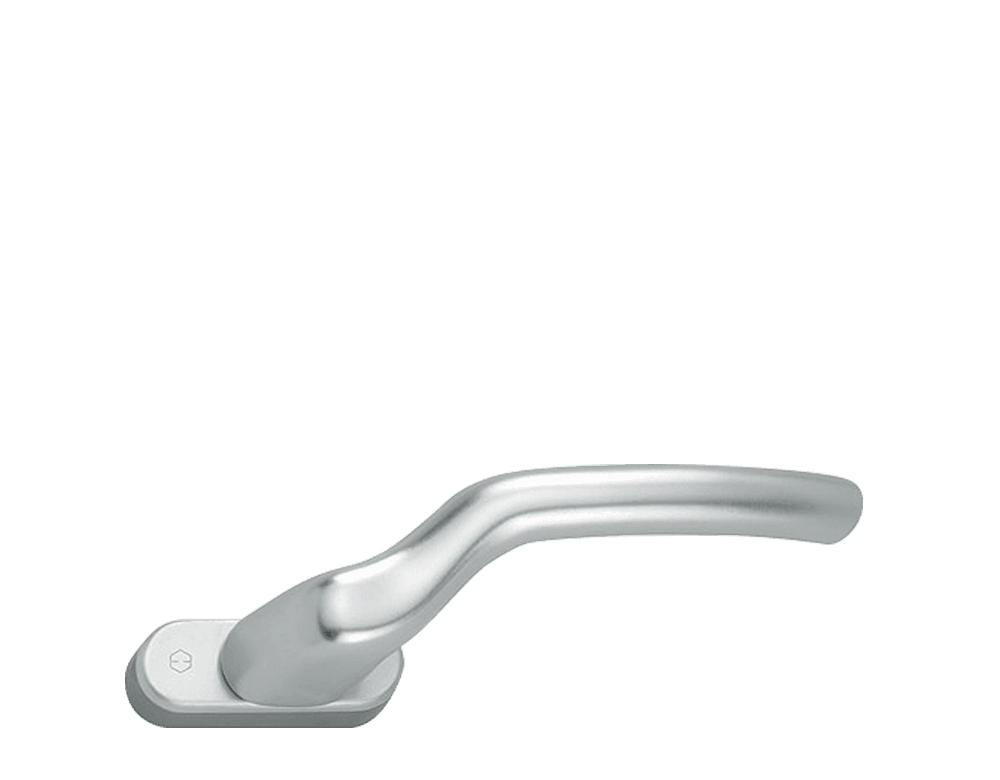 Window handle Hoppe Tokyo curved in alu F1 for top swing windows