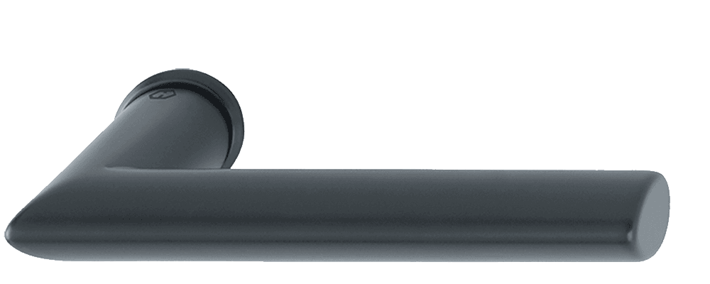 Hoppe Stockholm with mini rosette in matte black F9714