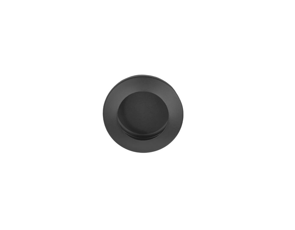 Skjutdörrsbeslag Hollow 40, diameter 40 mm, svart (Anpassning/fräsning av dörrbladet ingår i priset)