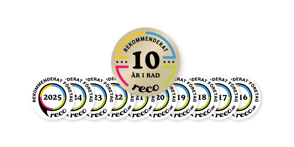 Rekommenderat företag 10 år i rad
