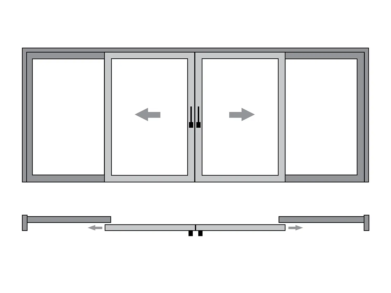 Patio HS 4 luft fast/skjut/skjut/fast