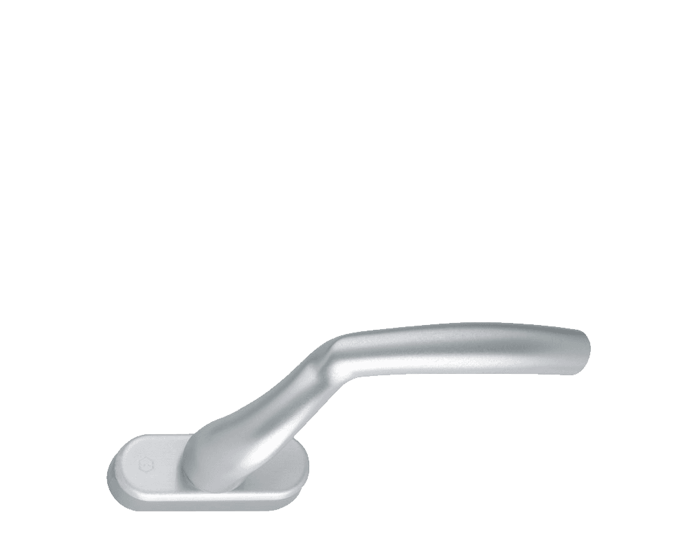 window handle Hoppe Atlanta curved light alu F1 for top swing windows