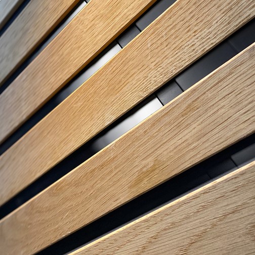 Värmdö 390 detalj ribbor i ek