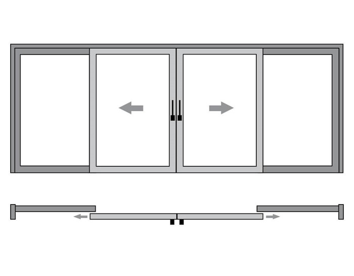 Patio HS 4 luft fast/skjut/skjut/fast