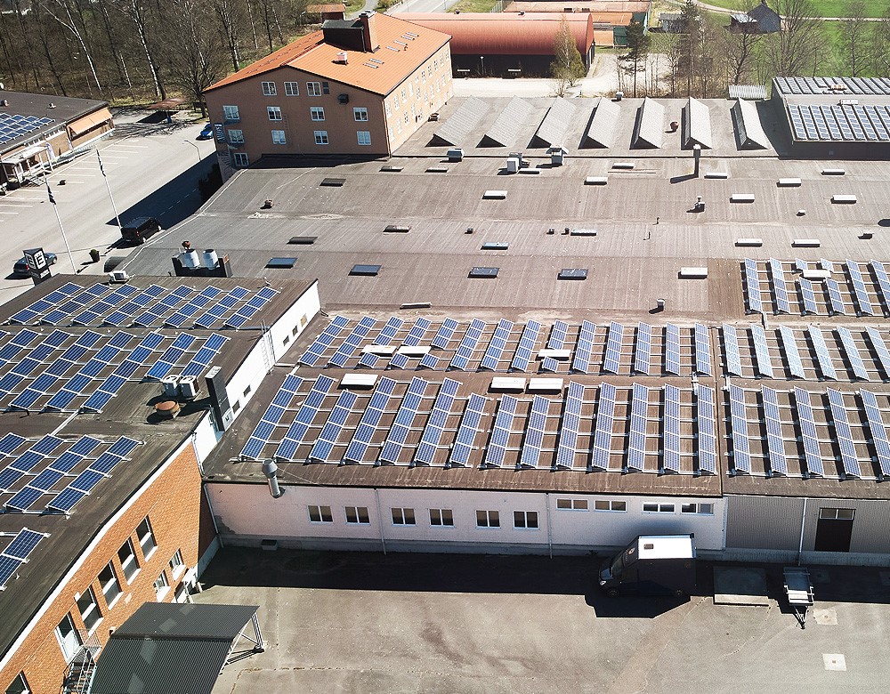 Förnybar energi med solceller hos Ekstrands