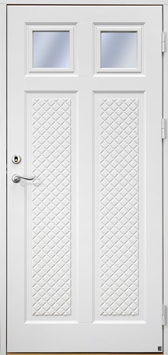 Ytterdörr Vicenza 420 G02 standardvit, klart glas