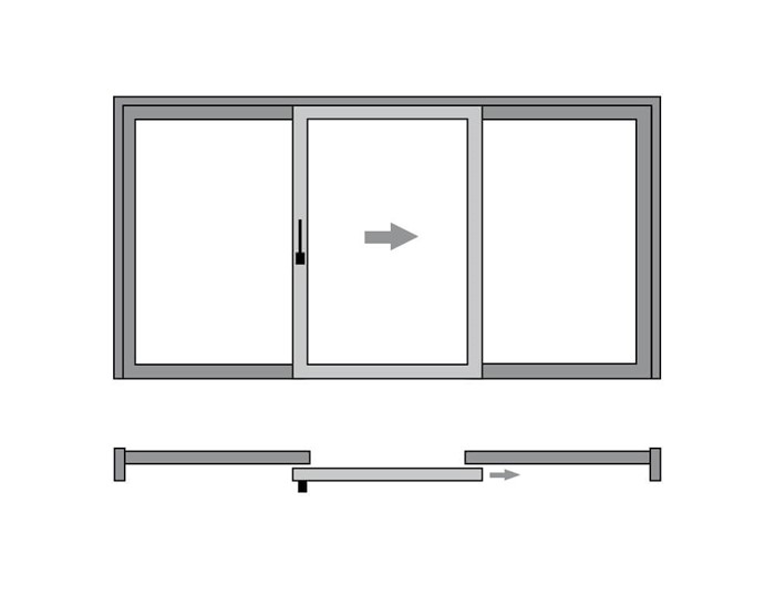 Patio HS 3 luft fast/skjut/fast