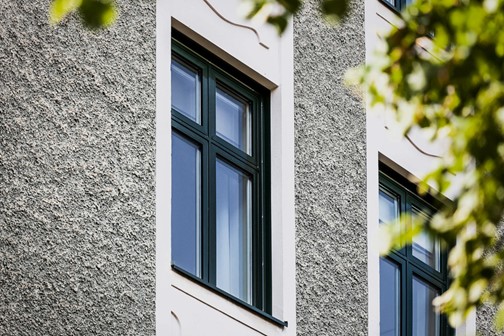Trä/alu fönster 4-luft flaggfönster från Ekstrands på Stensturegatan i Göteborg 